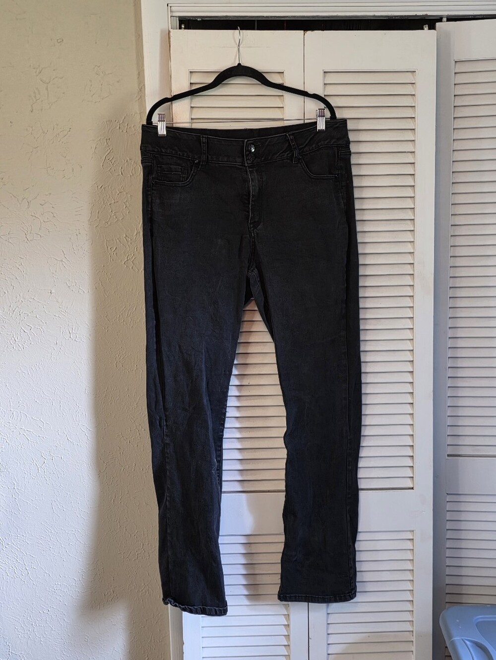 Lane Bryant Black Straight-Leg Jeans